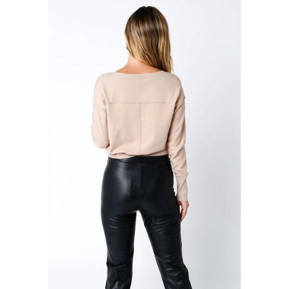 NEW OLIVACEOUS loren sweater in taupe - Picture 2 of 2